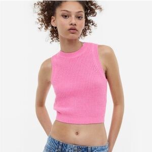 Sleeveless Knit Top with Tie Back
